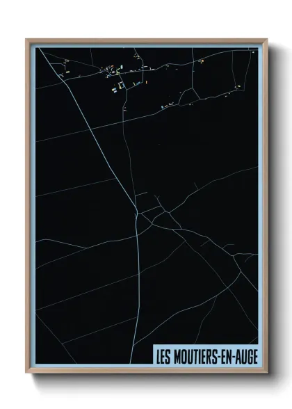 Une affiche de carte sur Les Moutiers-en-Auge