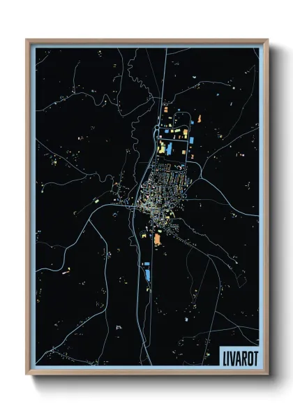 Une affiche de carte sur Livarot