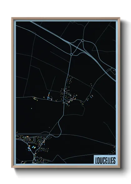 Une affiche de carte sur Loucelles