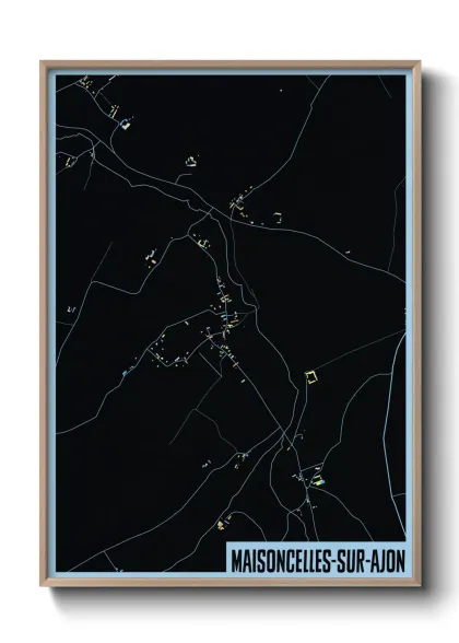 Une affiche de carte sur Maisoncelles-sur-Ajon