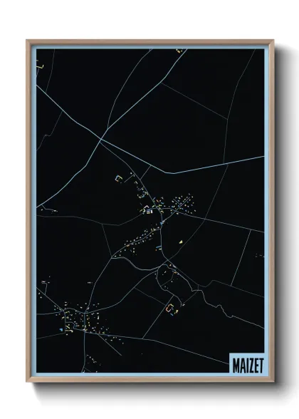 Une affiche de carte sur Maizet