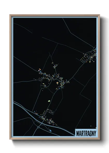 Une affiche de carte sur Martragny