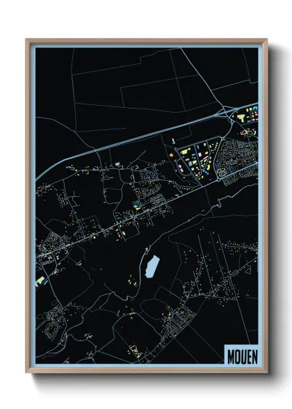 Une affiche de carte sur Mouen