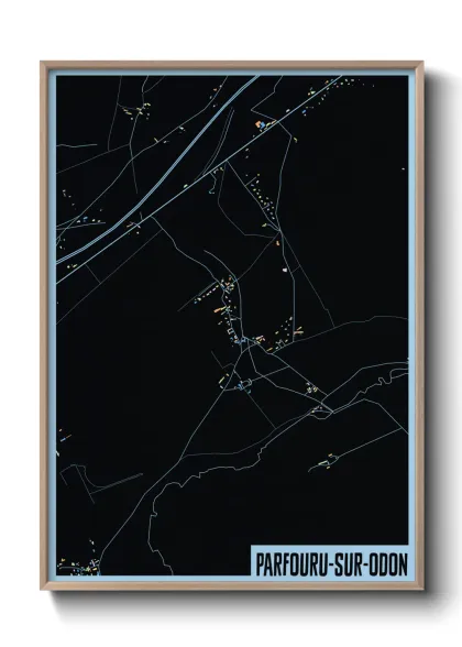 Une affiche de carte sur Parfouru-sur-Odon