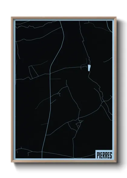 Une affiche de carte sur Pierres