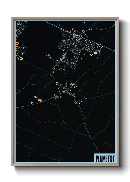 Une affiche de carte sur Plumetot