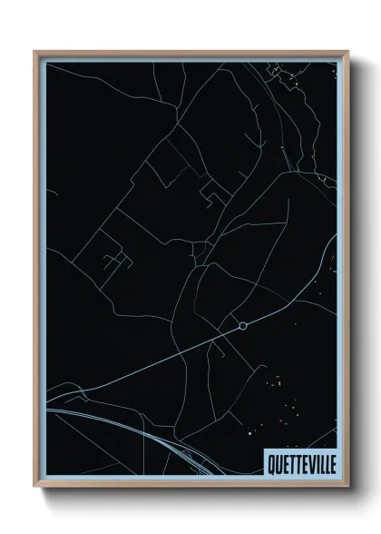 Une affiche de carte sur Quetteville