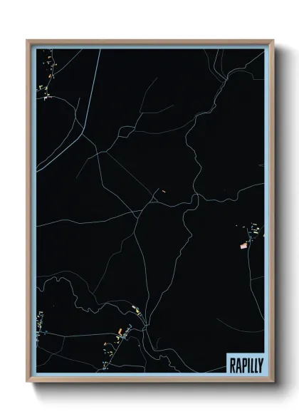 Une affiche de carte sur Rapilly
