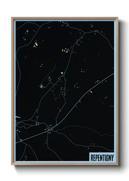 Une affiche de carte sur Repentigny