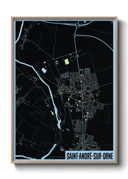 Une affiche de carte sur Saint-André-sur-Orne