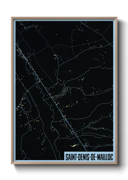 Une affiche de carte sur Saint-Denis-de-Mailloc