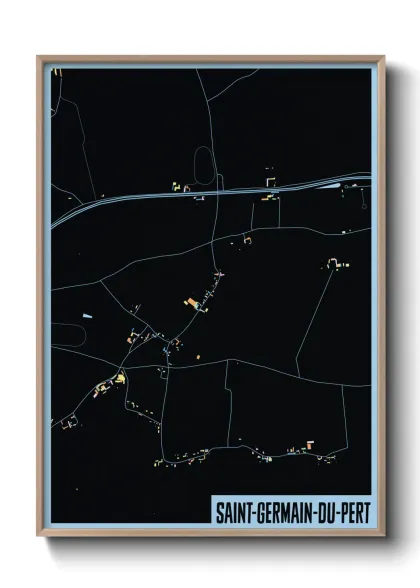 Une affiche de carte sur Saint-Germain-du-Pert