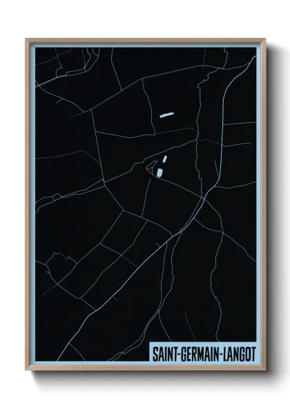 Une affiche de carte sur Saint-Germain-Langot