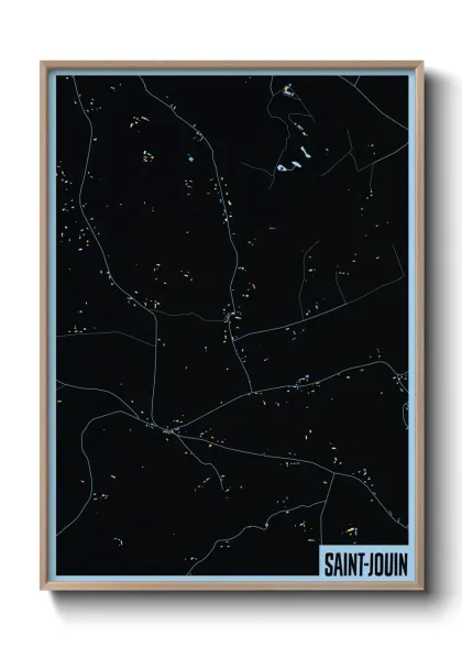 Une affiche de carte sur Saint-Jouin