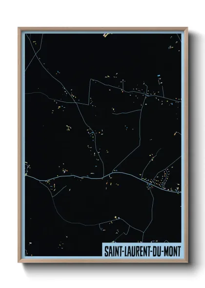 Une affiche de carte sur Saint-Laurent-du-Mont