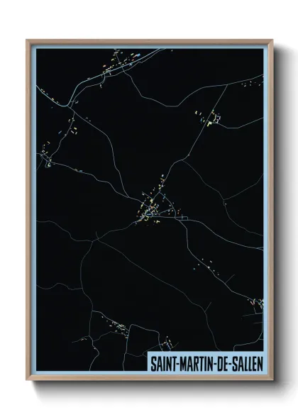 Une affiche de carte sur Saint-Martin-de-Sallen