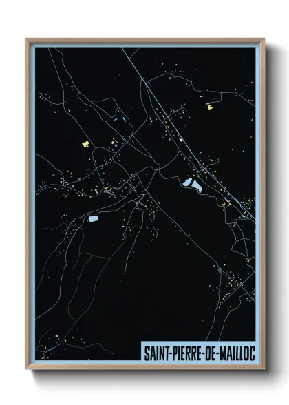 Une affiche de carte sur Saint-Pierre-de-Mailloc