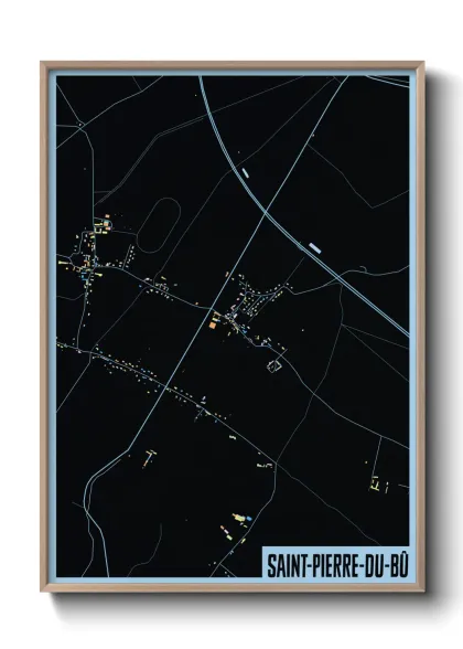 Une affiche de carte sur Saint-Pierre-du-Bû