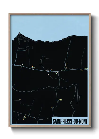 Une affiche de carte sur Saint-Pierre-du-Mont