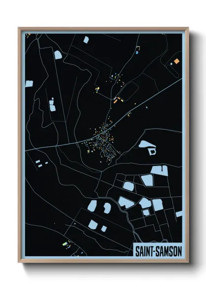 Une affiche de carte sur Saint-Samson