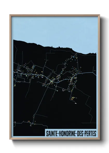 Une affiche de carte sur Sainte-Honorine-des-Pertes