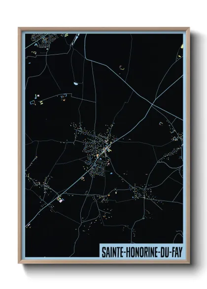 Une affiche de carte sur Sainte-Honorine-du-Fay