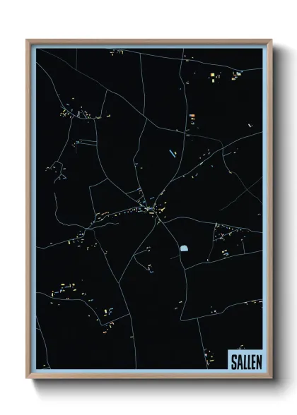 Une affiche de carte sur Sallen