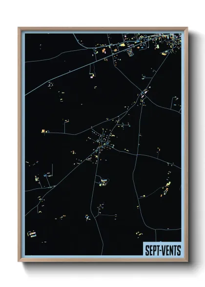 Une affiche de carte sur Sept-Vents