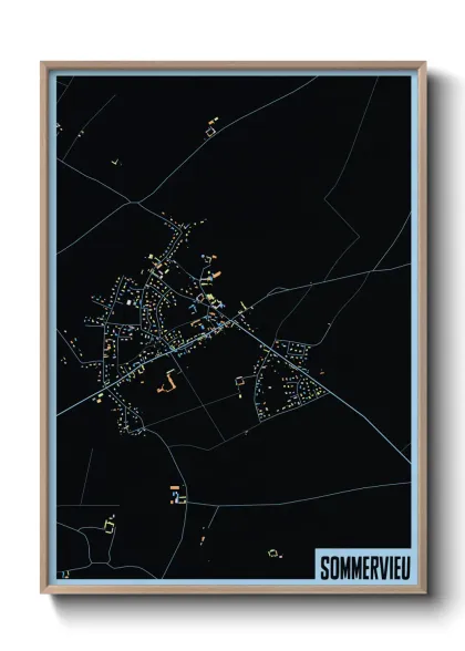 Une affiche de carte sur Sommervieu