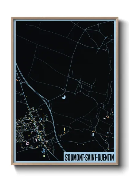 Une affiche de carte sur Soumont-Saint-Quentin