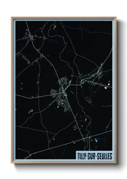 Une affiche de carte sur Tilly-sur-Seulles