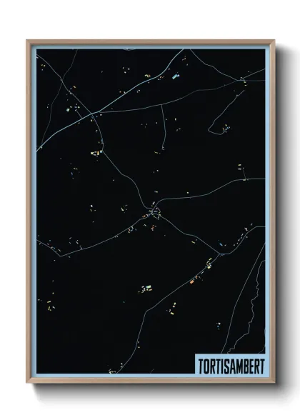 Une affiche de carte sur Tortisambert