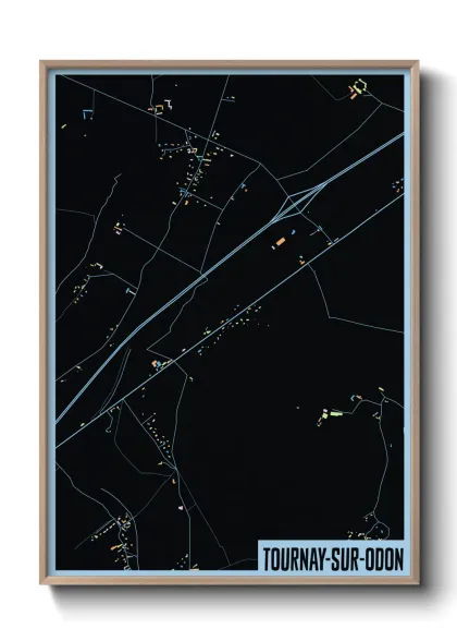 Une affiche de carte sur Tournay-sur-Odon