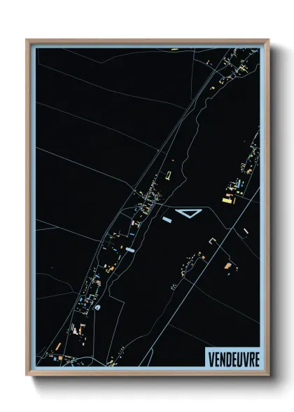 Une affiche de carte sur Vendeuvre