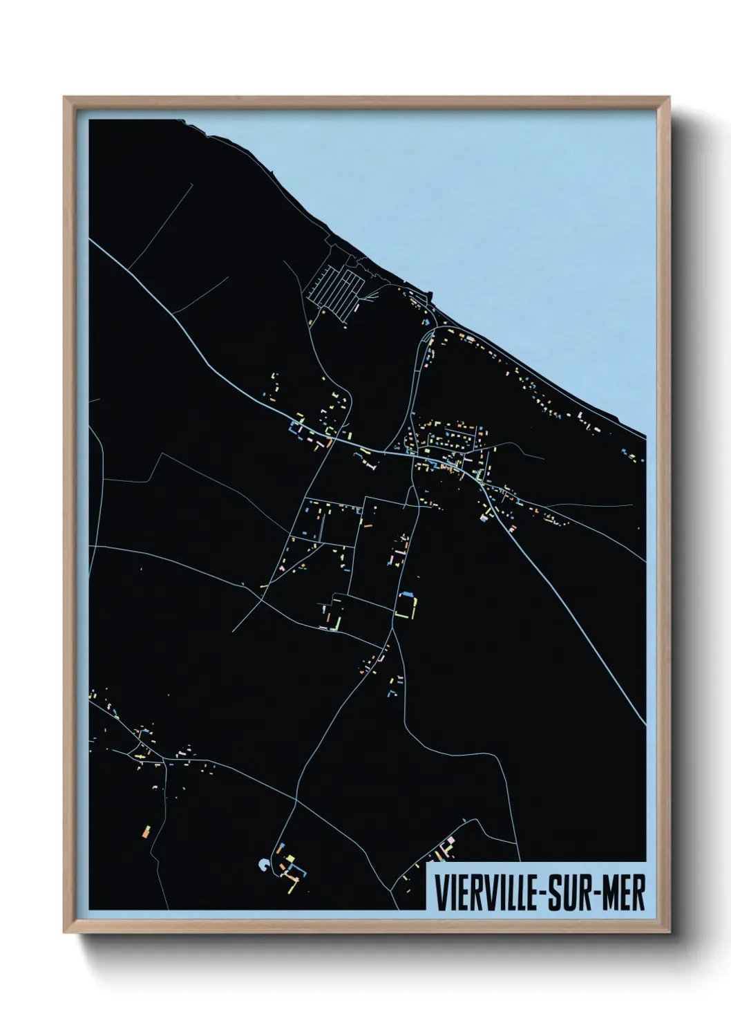 Un poster carte Vierville-sur-Mer