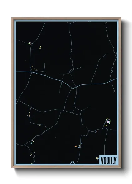 Une affiche de carte sur Vouilly