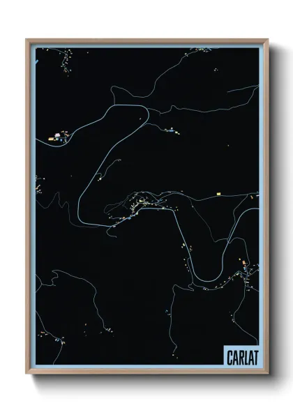 Une affiche de carte sur Carlat