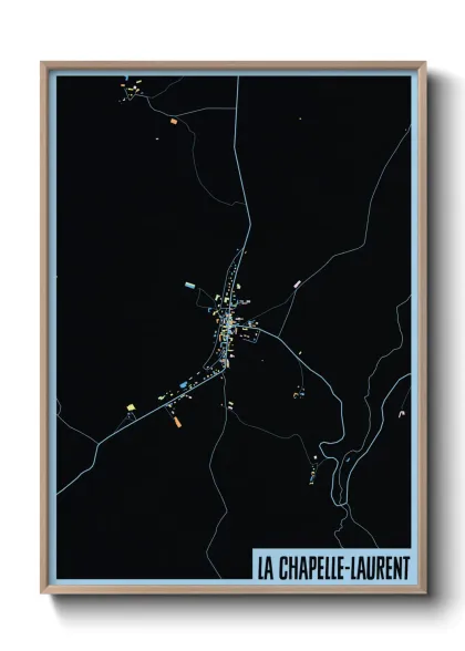 Une affiche de carte sur La Chapelle-Laurent