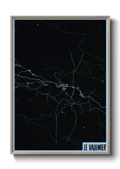 Une affiche de carte sur Le Vaulmier