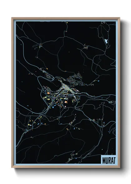 Une affiche de carte sur Murat