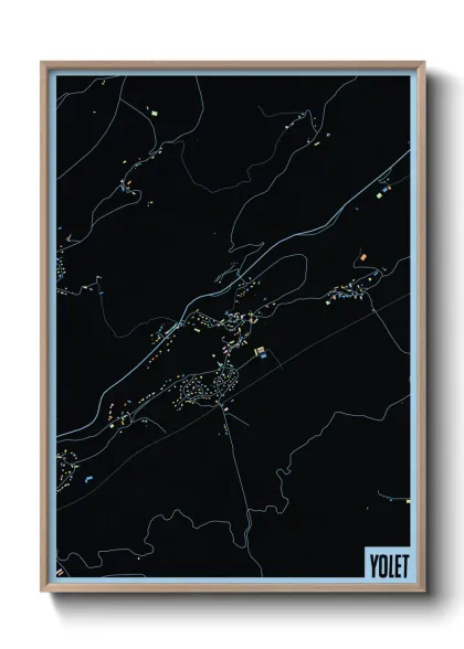 Une affiche de carte sur Yolet