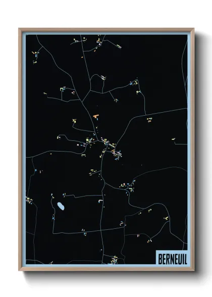 Une affiche de carte sur Berneuil