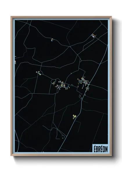 Une affiche de carte sur Ébréon