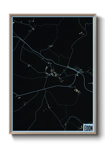 Une affiche de carte sur Édon