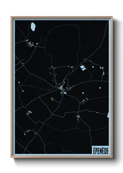 Une affiche de carte sur Épenède