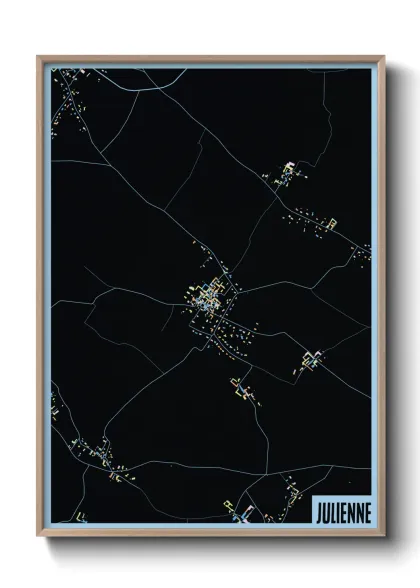 Une affiche de carte sur Julienne