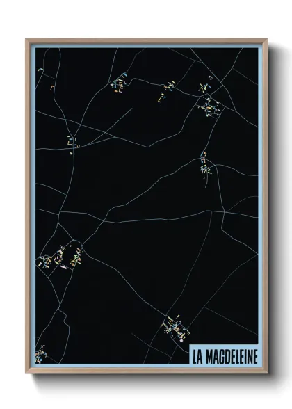 Une affiche de carte sur La Magdeleine