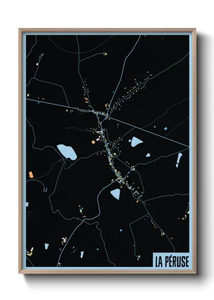 Une affiche de carte sur La Péruse