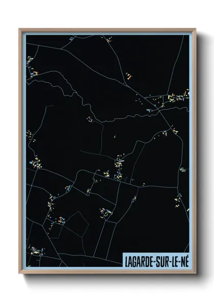 Une affiche de carte sur Lagarde-sur-le-Né