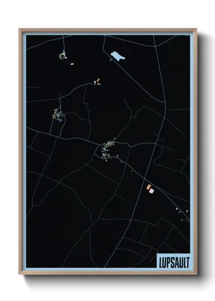 Une affiche de carte sur Lupsault